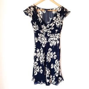 Ralph Lauren | Silk Floral Ruffle Sleeve Dress